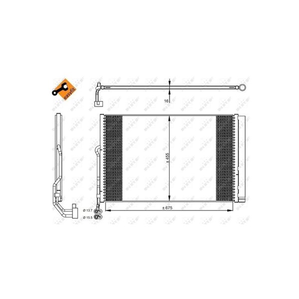 Kondensor, klimatanläggning Nrf 350324 NRF