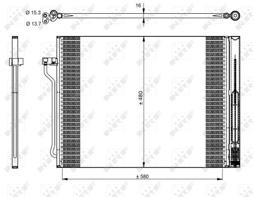 Kondensor, klimatanläggning Nrf 350325 NRF