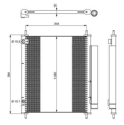 Kondensor, klimatanläggning Nrf 350326 NRF