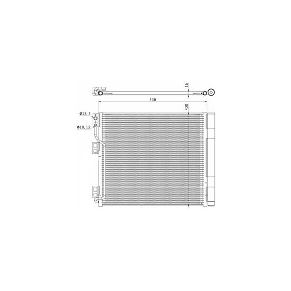 Kondensor, klimatanläggning Nrf 350327 NRF