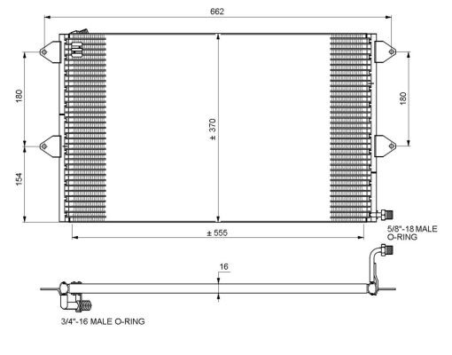 Kondensor, klimatanläggning Nrf 35034 NRF