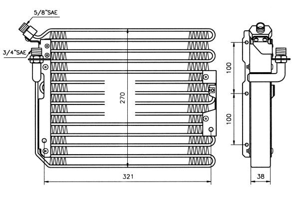 Kondensor, klimatanläggning Nrf 35037 NRF