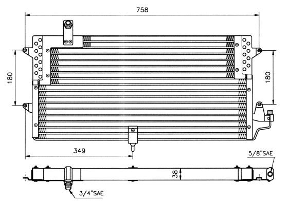 Kondensor, klimatanläggning Nrf 35038 NRF
