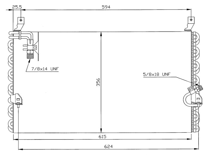 Kondensor, klimatanläggning Nrf 35039 NRF
