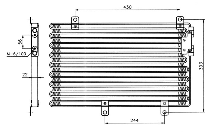 Kondensor, klimatanläggning Nrf 35040 NRF
