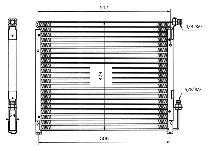 Kondensor, klimatanläggning Nrf 35042 NRF
