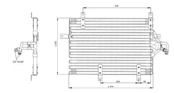 Kondensor, klimatanläggning Nrf 35052 NRF