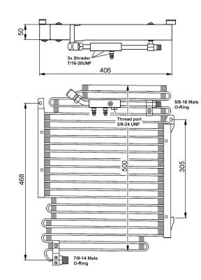 Kondensor, klimatanläggning Nrf 35056 NRF
