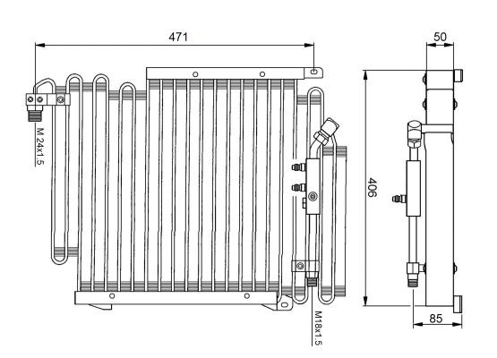 Kondensor, klimatanläggning Nrf 35057 NRF