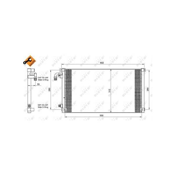 Kondensor, klimatanläggning Nrf 35103 NRF