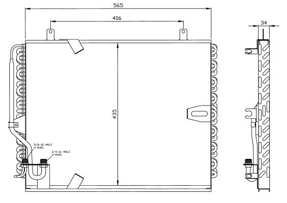 Kondensor, klimatanläggning Nrf 35132 NRF