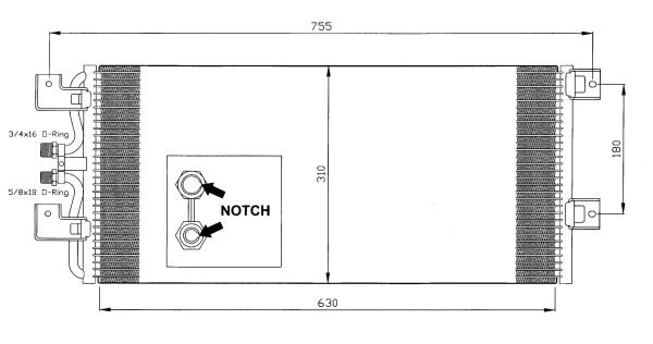 Kondensor, klimatanläggning Nrf 35140 NRF