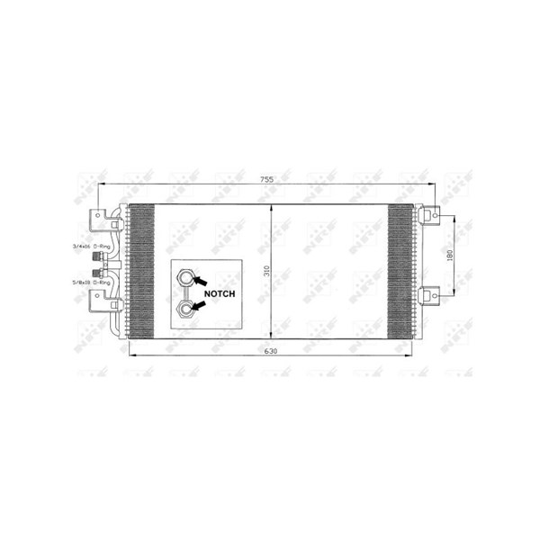 Kondensor, klimatanläggning Nrf 35140 NRF