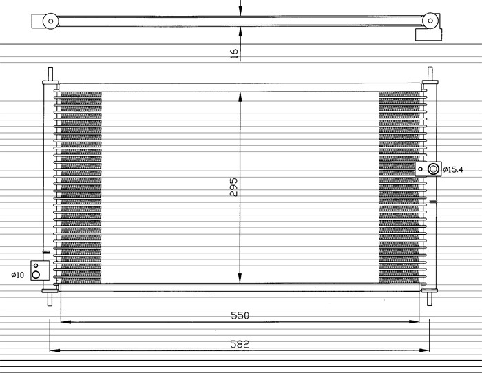 Kondensor, klimatanläggning Nrf 35145 NRF