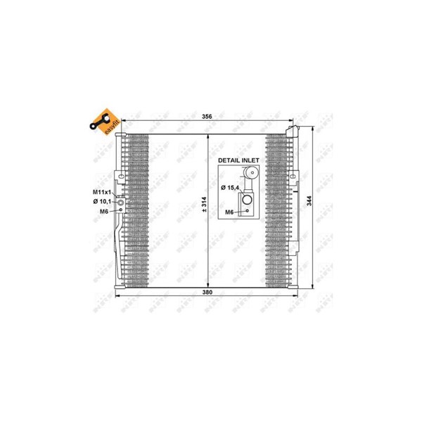 Kondensor, klimatanläggning Nrf 35146 NRF
