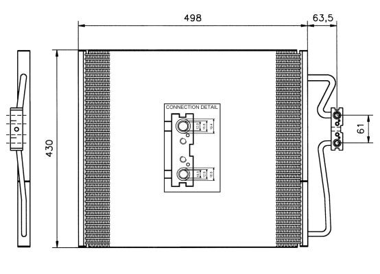 Kondensor, klimatanläggning Nrf 35148 NRF