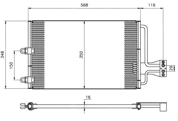 Kondensor, klimatanläggning Nrf 35149 NRF