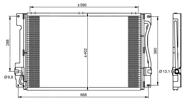 Kondensor, klimatanläggning Nrf 35151 NRF