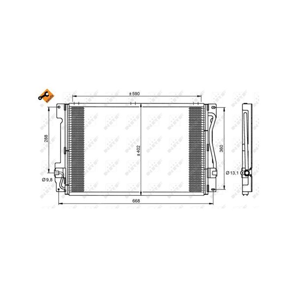 Kondensor, klimatanläggning Nrf 35151 NRF