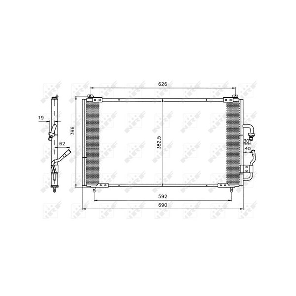 Kondensor, klimatanläggning Nrf 35153 NRF