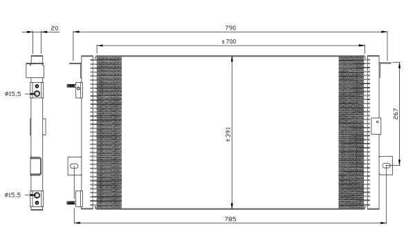 Kondensor, klimatanläggning Nrf 35156 NRF