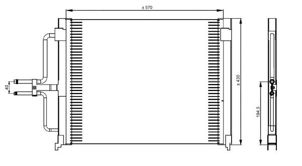 Kondensor, klimatanläggning Nrf 35162 NRF