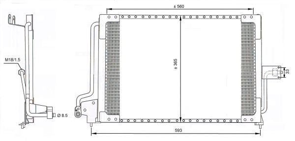 Kondensor, klimatanläggning Nrf 35182 NRF