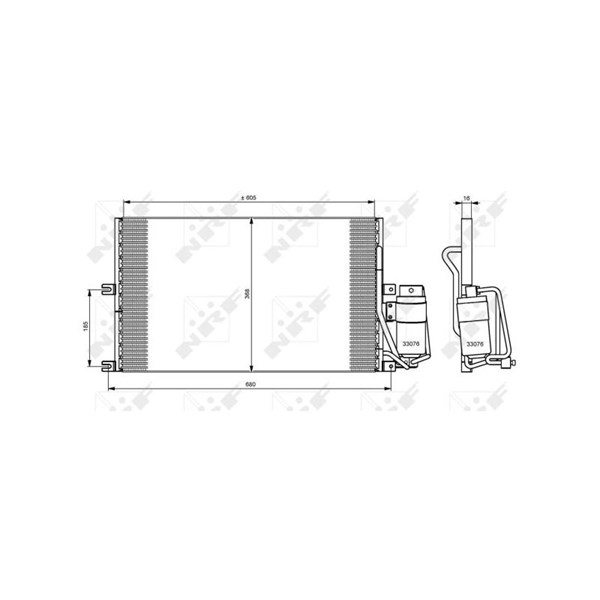 Kondensor, klimatanläggning Nrf 35183 NRF