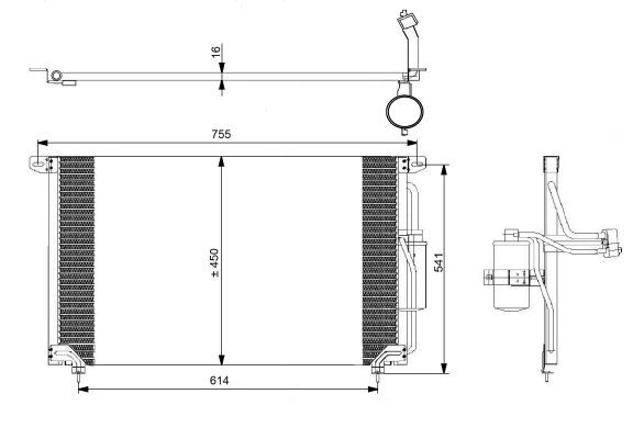 Kondensor, klimatanläggning Nrf 35184 NRF