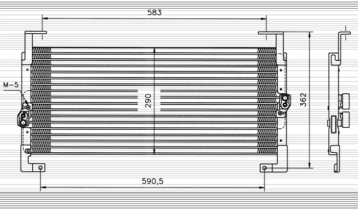 Kondensor, klimatanläggning Nrf 35198 NRF