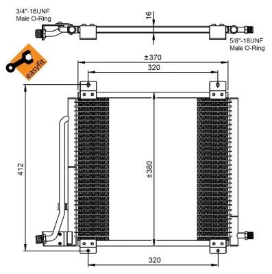 Kondensor, klimatanläggning Nrf 35201 NRF