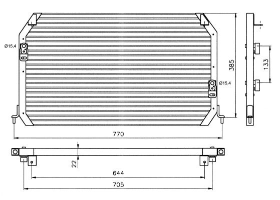 Kondensor, klimatanläggning Nrf 35203 NRF