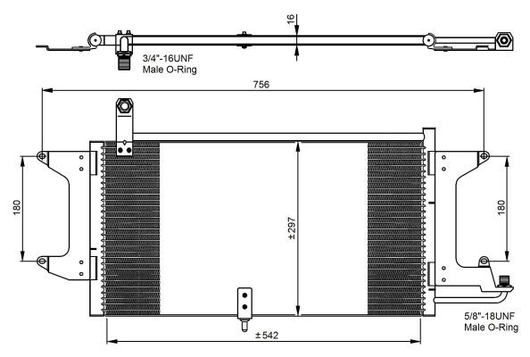 Kondensor, klimatanläggning Nrf 35204 NRF