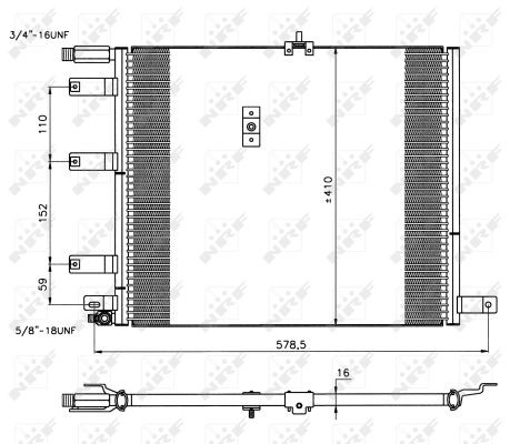 Kondensor, klimatanläggning Nrf 35212 NRF