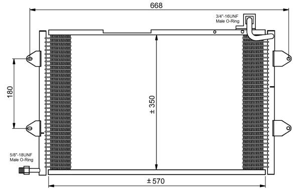 Kondensor, klimatanläggning Nrf 35217 NRF