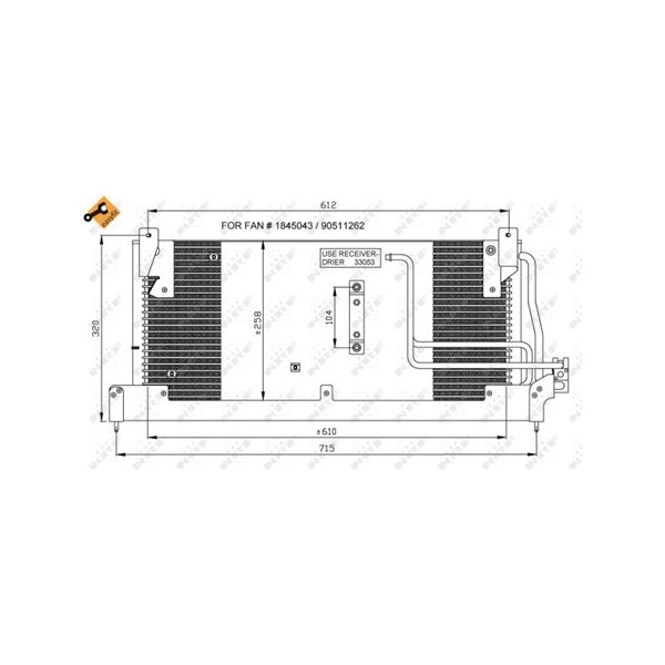 Kondensor, klimatanläggning Nrf 35218 NRF