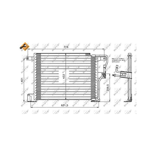 Kondensor, klimatanläggning Nrf 35221 NRF