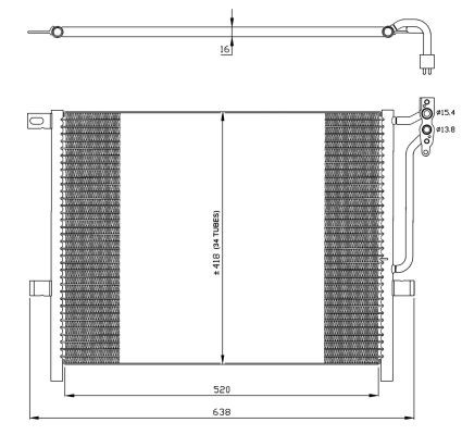 Kondensor, klimatanläggning Nrf 35224 NRF