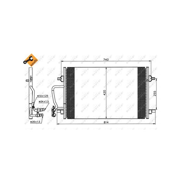 Kondensor, klimatanläggning Nrf 35226 NRF