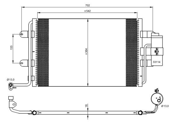 Kondensor, klimatanläggning Nrf 35227 NRF