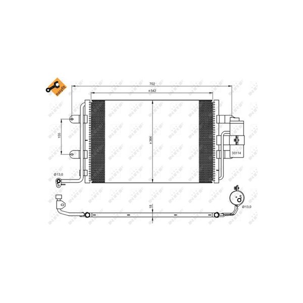 Kondensor, klimatanläggning Nrf 35227 NRF