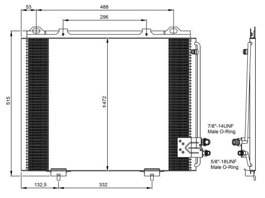 Kondensor, klimatanläggning Nrf 35228 NRF