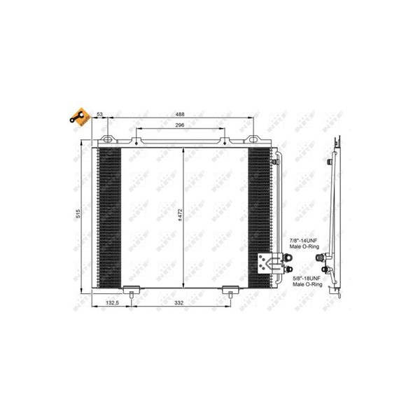 Kondensor, klimatanläggning Nrf 35228 NRF