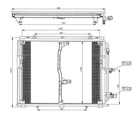 Kondensor, klimatanläggning Nrf 35229 NRF