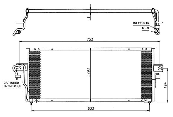 Kondensor, klimatanläggning Nrf 35231 NRF