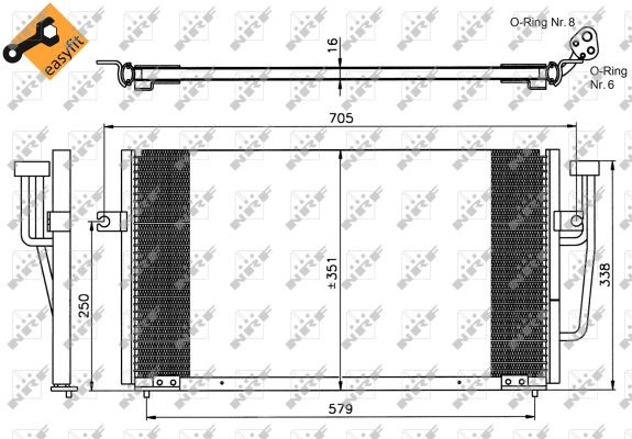 Kondensor, klimatanläggning Nrf 35234 NRF