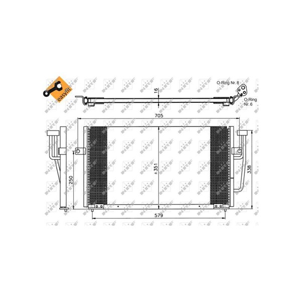 Kondensor, klimatanläggning Nrf 35234 NRF