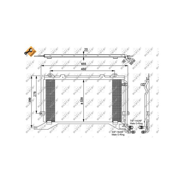 Kondensor, klimatanläggning Nrf 35240 NRF