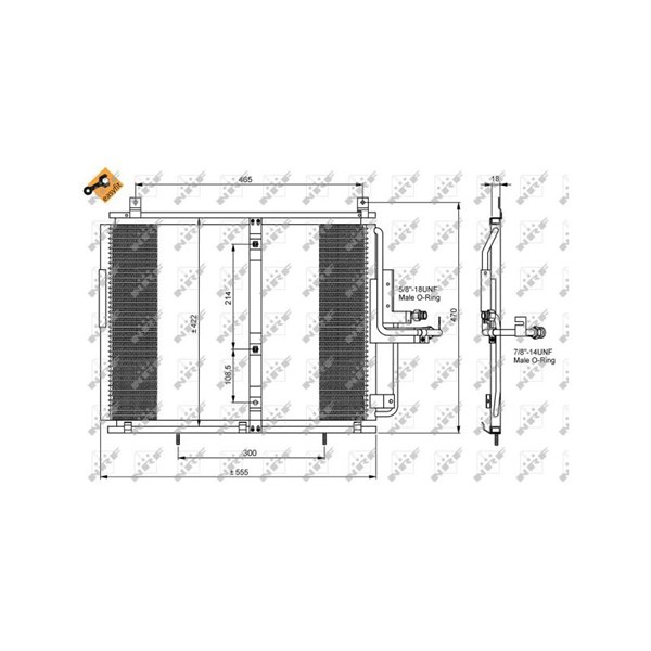 Kondensor, klimatanläggning Nrf 35244 NRF