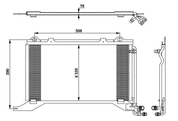 Kondensor, klimatanläggning Nrf 35245 NRF